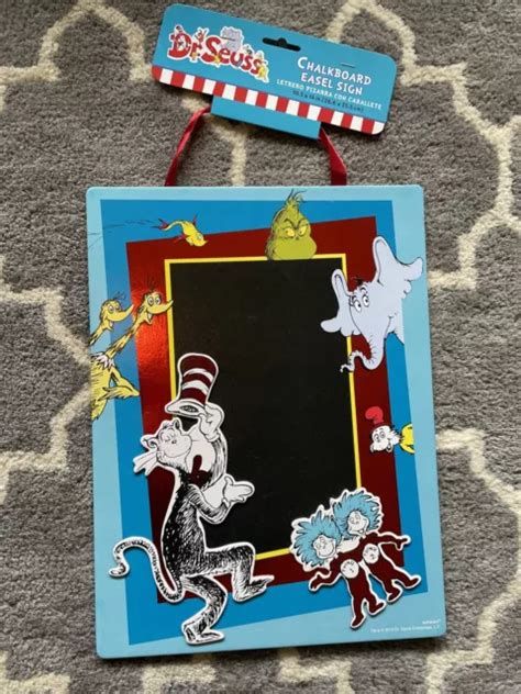 Dr Seuss Cat In The Hat Kids Birthday Party Decoration Easel Sign