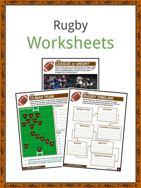 Rugby Facts Worksheets History Rules And Scoring For Kids