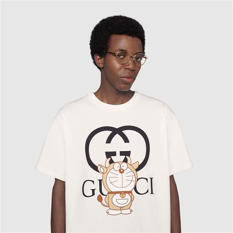 White Doraemon X Gucci Oversize T Shirt Gucci® Cz