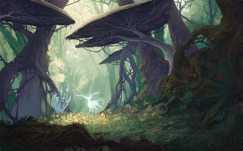 Somewhere In The Forest By Ricardo Herrera Fantasy Background