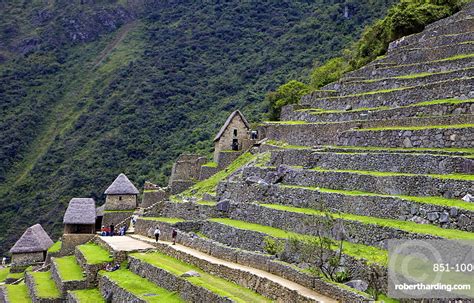 Agricultural Terraces Machu Picchu Stock Photo