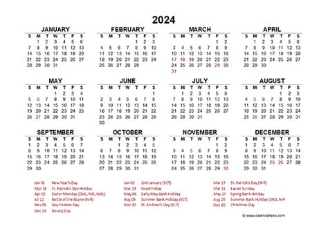 2024 Calendar Uk Including Bank Holidays Kiele Merissa