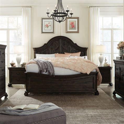 Bedroom set king bedroom sets home home decor furniture bedroom bed room store platform bed. Magnussen Bellamy Traditional Peppercorn Shaped Panel Bed ...