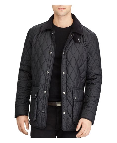 Lovely item for who loves the long leather jacket mens and cool appearance. Polo Ralph Lauren Iconic Quilted Car Coat in Black for Men ...