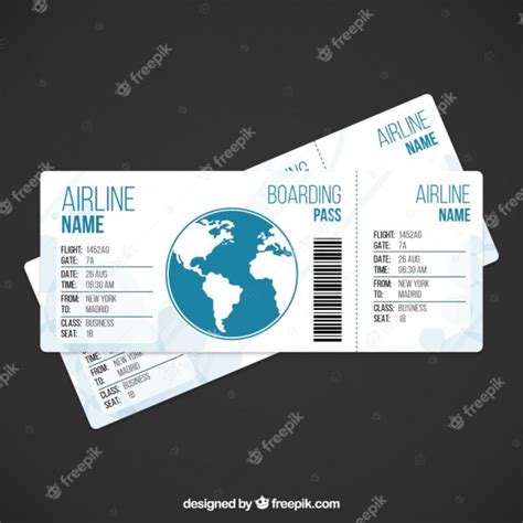 airplane ticket template  vector