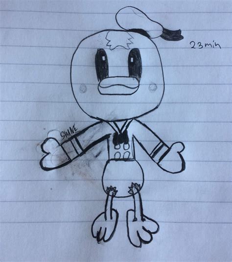 Donald Duck Chibi Traditionell „art Cartoon Amino