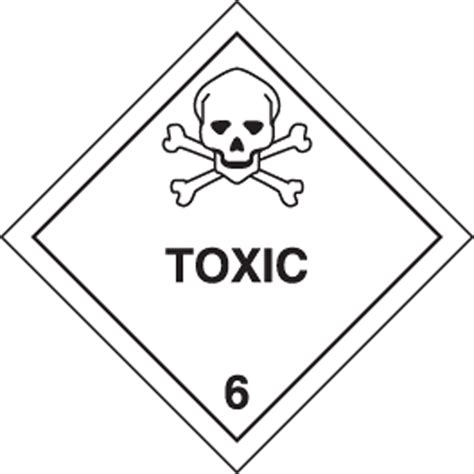 Hazard Class 6 Toxic DOT Label MSL606