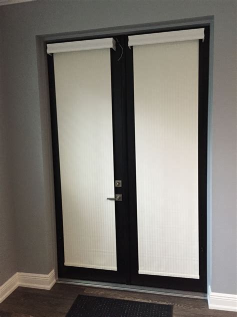 Blackout Roller Shades For French Doors Give Privacy When Needed