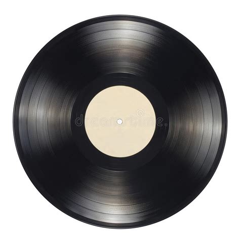 12 Inch Vinyl Record With Blank Label Isolated Stock Photo Image Of
