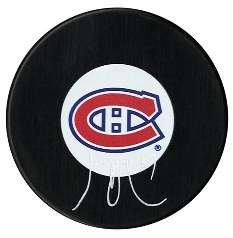 Georges Laraque Autographed Montreal Canadiens Puck Cojo Sport