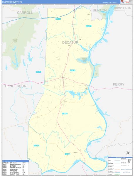 Decatur County Tn Zip Code Maps Basic