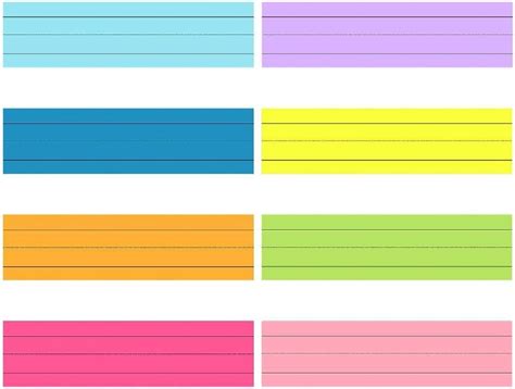8 Colors Sentence Strips Sticky Notes Sentence Strips