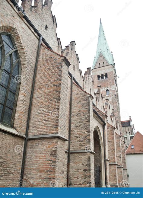 Famous Brick Gothic Church In Augsburg Stock Image Image Of Church
