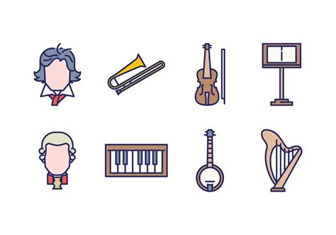 Free Classical Music Icons 153614 Vector Art At Vecteezy