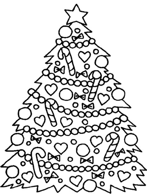 Christmas Tree Coloring Pages For Kids At
