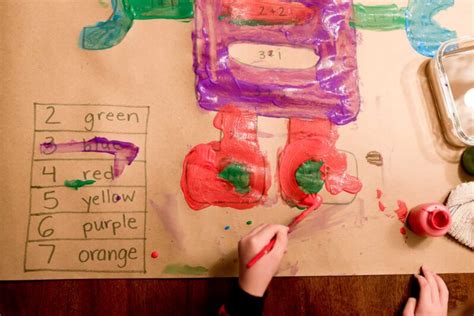 Super Sized Math Painting Activity For Kids Hands On As We Grow