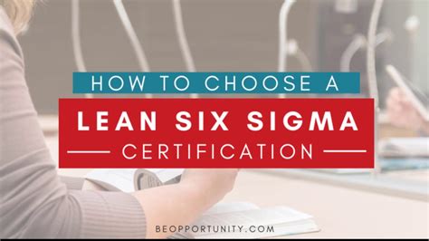 How To Choose The Right Type Of Lean Six Sigma Certification Youtube