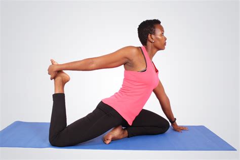 Fitness Woman Doing Yoga Pose To Stretch Hip Flexors