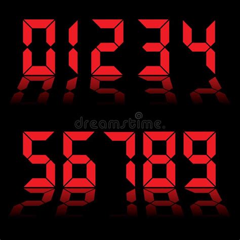 Digital Numbers Clock Red Stock Vector Illustration Of Icon 12988838