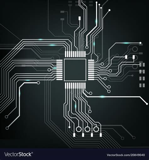 Electronic Circuit Board Royalty Free Vector Image