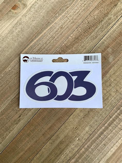 New Hampshire Area Code 603 Stickerdecal Etsy
