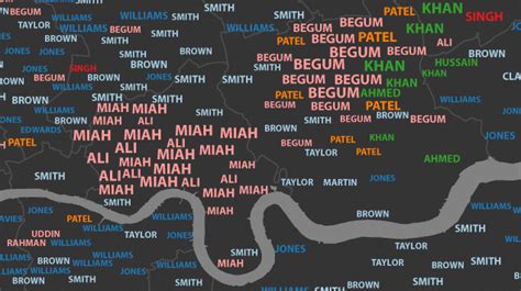 A Map Of Londons Commonest Surnames Londonist