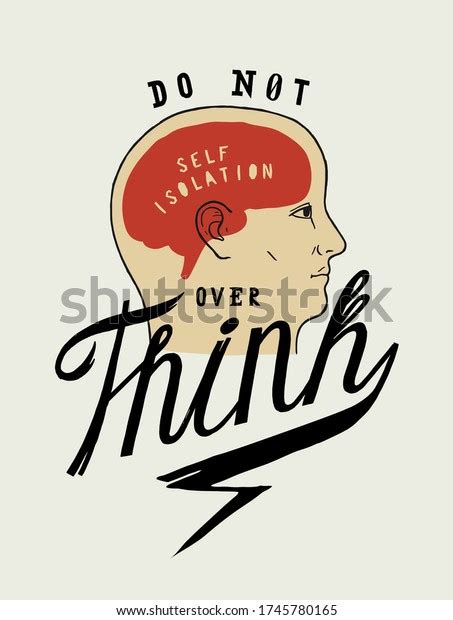 Do Not Overthink Self Isolation Mental Stock Vector Royalty Free