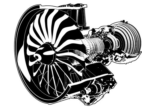 Airplane Engine Vector At Collection Of Airplane