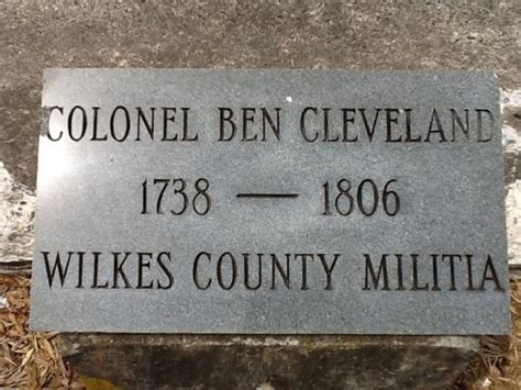 Colonel Ben Cleveland Revolutionary War Memorial Plaque National War