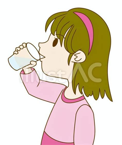 Free Vectors A Girl Drinking Water