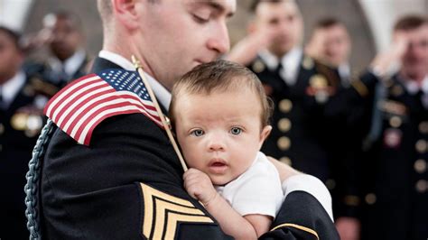 Newborn Daughter Of Late Army Specialist Poses For Photo Shoot With Dad