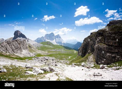 Dolomites Range Landscape Pelmo Mount View Stock Photo Alamy