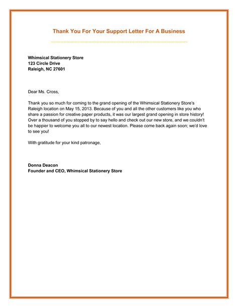 Sample Letter Of Financial Support For Employer Recommendation Letter