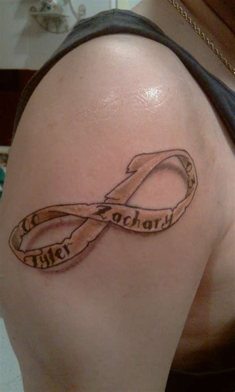 Unique family infinity tattoo stencil. Infinity tattoo