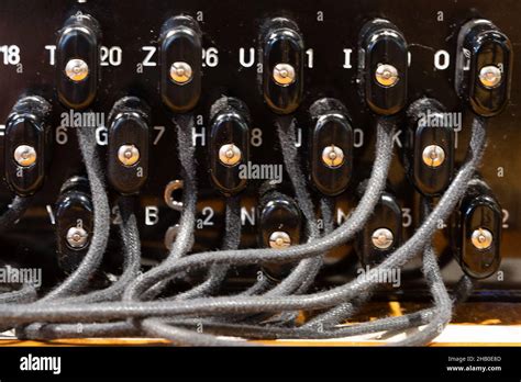 The Plugboard From A German World War 2 Enigma Encryption Machine At
