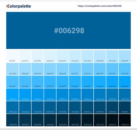 Hex Color Code #006298 | Pantone 7691 C color information | Hsl | Rgb ...