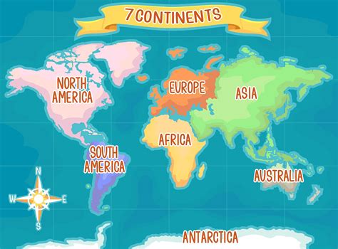 Map Of The Continents And Oceans