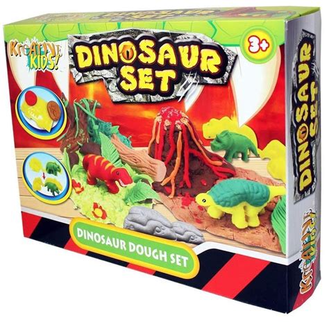 Dinosaur Dough Play Set Kids Make Your Own Dino Moulding Shapes Craft