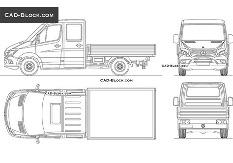 Mercedes Benz Sprinter Cargo Box Cad Drawings