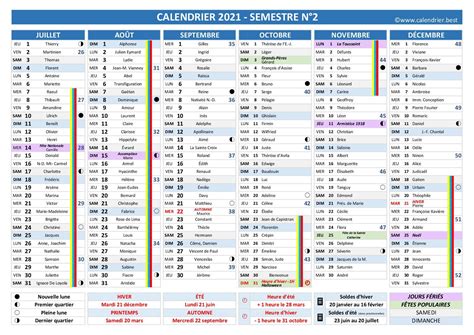 Calendrier 2021 Complet Fêtes Saints Vacances Calendrierbest