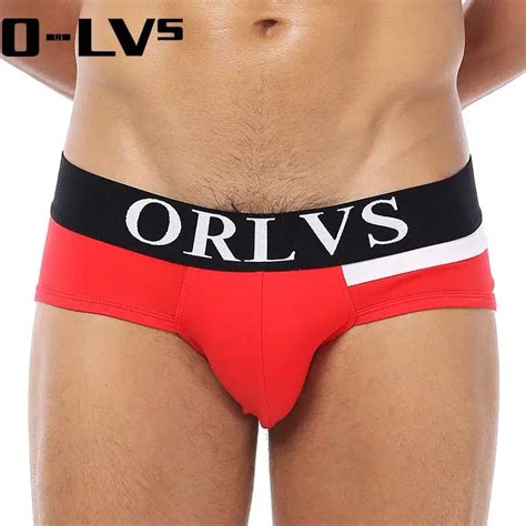 Orlvs Sexy Men Underwear Briefs Cotton Comfortable Slip Cueca Male