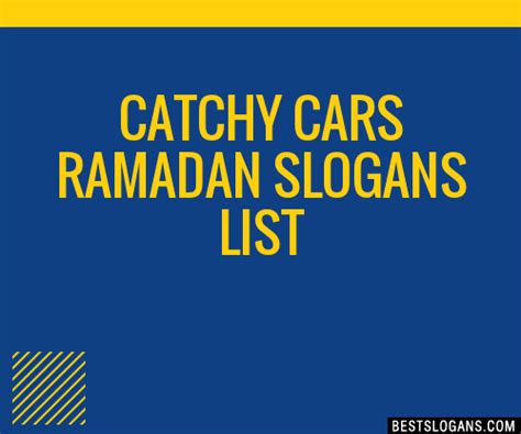 100 Catchy Cars Ramadan Slogans 2024 Generator Phrases And Taglines