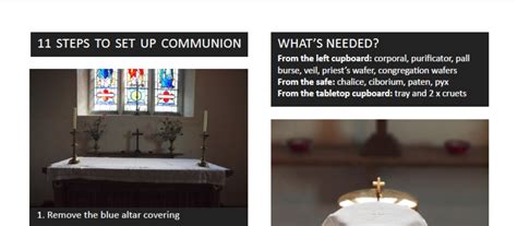 A Guide To Setting Up Communion Caldecote Church