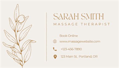 Massage Business Cards Examples And Marketing Tips