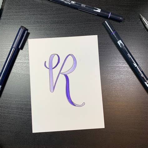 Modern Calligraphy Ribbon Lettering Tutorial