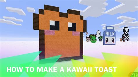 Minecraft Pixel Art How To Make A Kawaii Toast By Garbi Kw Youtube