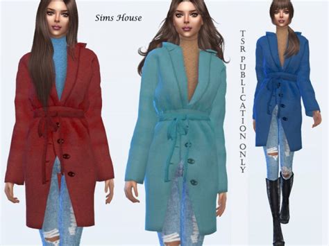 The Sims Resource Womens Short Coat With A Hood By Sims House • Sims