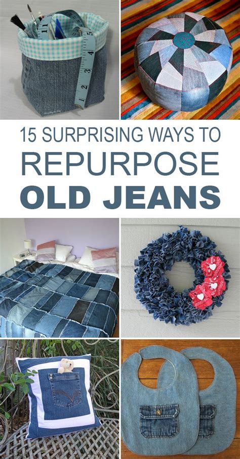 15 Genius Ways To Reuse Old Jeans Old Jeans Denim Crafts Jean Crafts