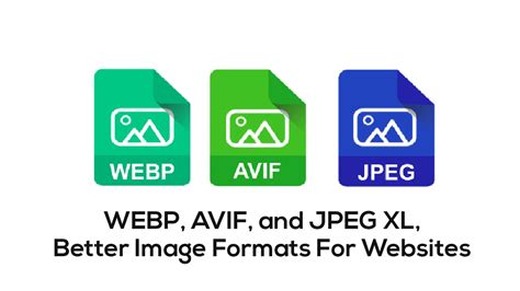 Webp Avif And Jpeg Xl Better Image Formats For Websites