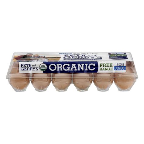 Save On Pete And Gerrys Jumbo Brown Eggs Grade A Free Range Organic